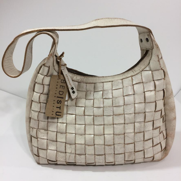 Bed Stu Handbags - New BED STU Labellum Woven Leather Shoulder Bag